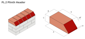 WIENERBERGER PL2.2 Plinth Header Brick 23mm Blue