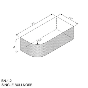 WIENERBERGER BN1.2 Single Bullnose Brick Solid Blue